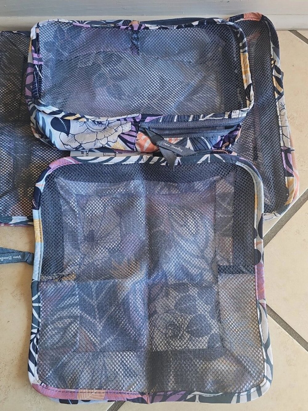 Vera Bradley Palm Floral 3 Piece Packing Cube Set